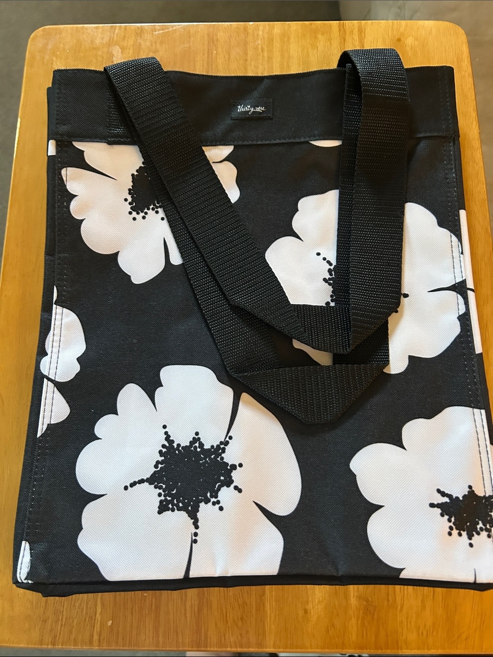 thirty-one Black & White Floral Tote